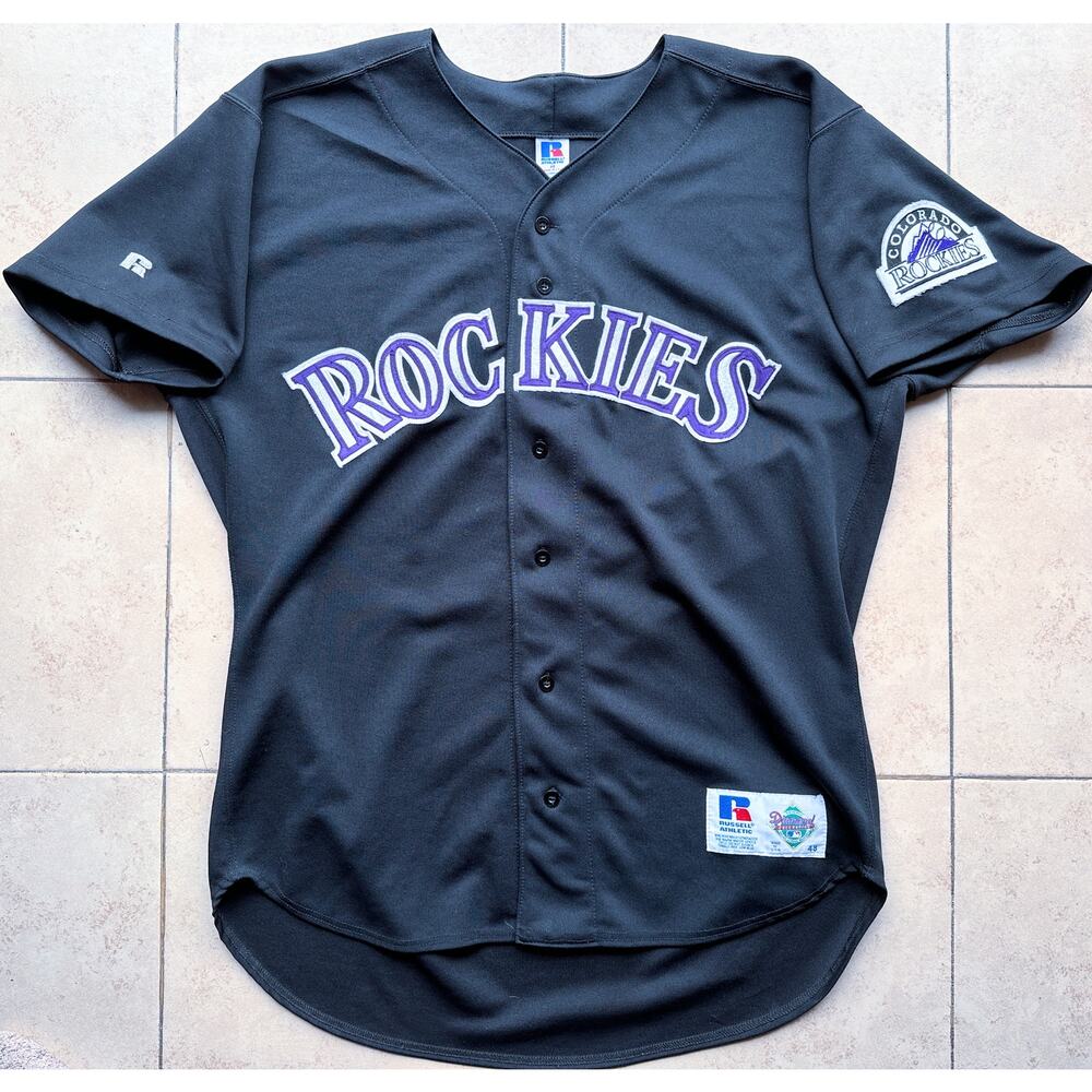 Colorado Rockies 1993 Russell DIAMOND jersey Authentic 48 XL blk Alt MLB vintage